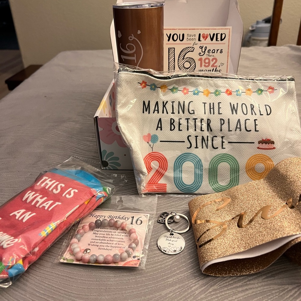 Sweet 16 gifts in box - Brand New